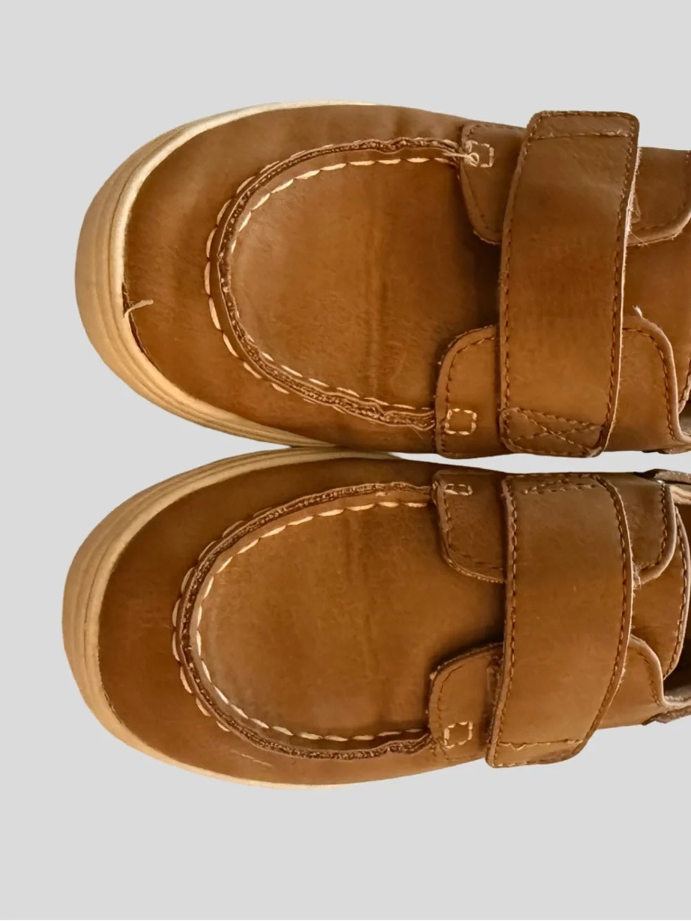 Children's Place Boys Brown Velcro Boat Shoes - Size 11